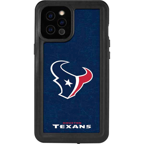 NFL Houston Texans Distressed iPhone 12 Pro Max Waterproof Case