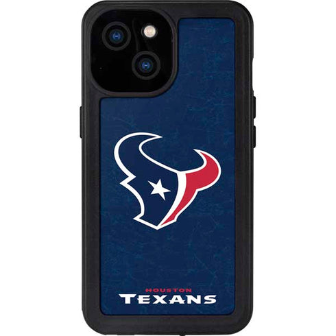 NFL Houston Texans Distressed iPhone 13 Mini Waterproof Case