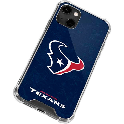 NFL Houston Texans Distressed iPhone 14 Clear Case