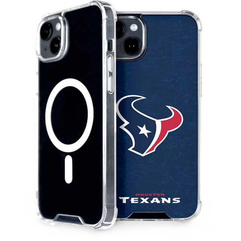NFL Houston Texans Distressed iPhone 15 Plus MagSafe Case