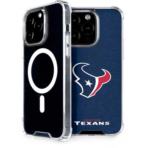 NFL Houston Texans Distressed iPhone 15 Pro MagSafe Case