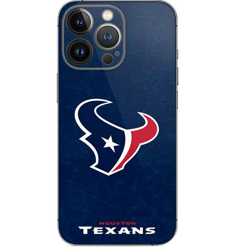 NFL Houston Texans Distressed iPhone 15 Pro Skin