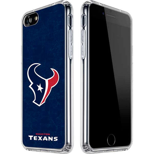 NFL Houston Texans Distressed iPhone SE (2nd & 3rd Gen) Clear Case