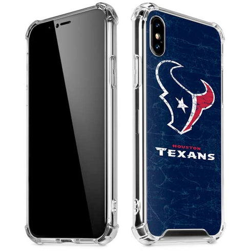 NFL Houston Texans Distressed iPhone X/XS Clear Case
