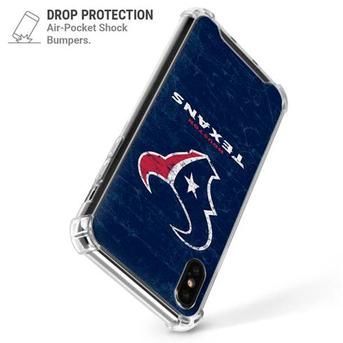 NFL Houston Texans Distressed iPhone X/XS Clear Case