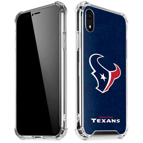 NFL Houston Texans Distressed iPhone XR Clear Case