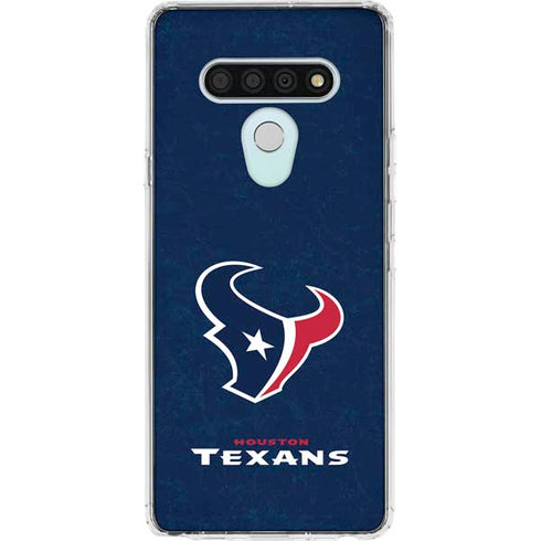 NFL Houston Texans Distressed LG Stylo 6 Clear Case