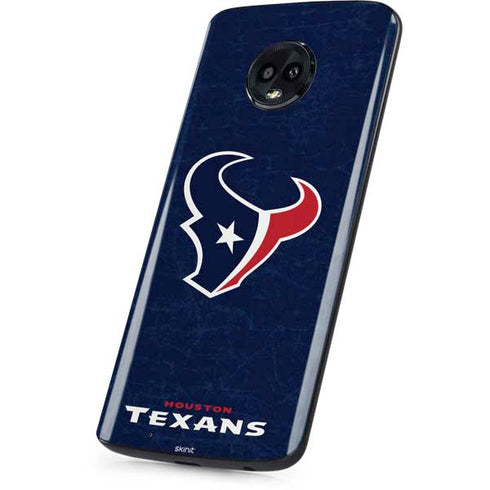 NFL Houston Texans Distressed Moto G6 Skin