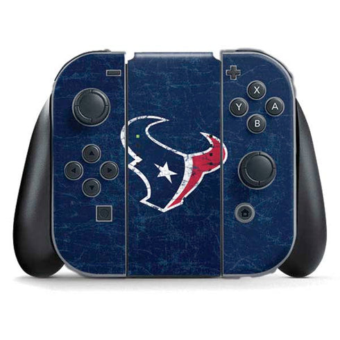 NFL Houston Texans Distressed Nintendo Switch (2017-2021) Joy-Con Controller Skin