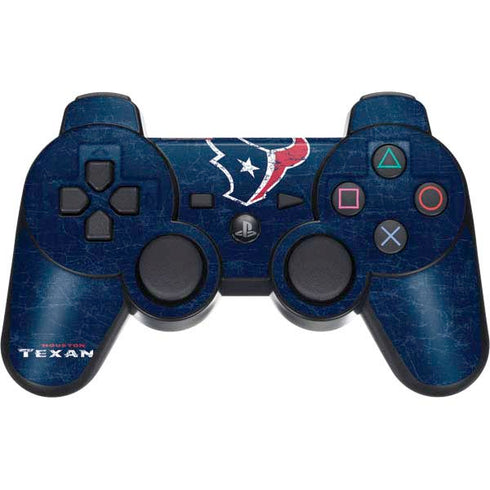 NFL Houston Texans Distressed PS3 Dual Shock wireless controller Skin