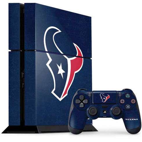 NFL Houston Texans Distressed PS4 Console and Controller Bundle Skin