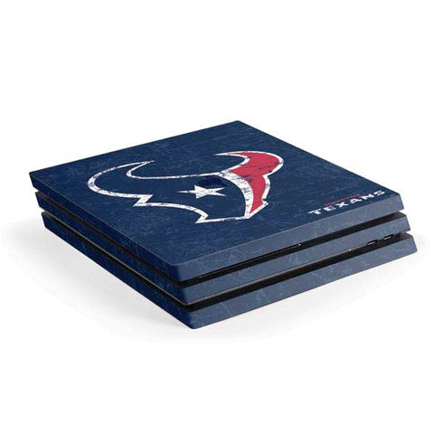 NFL Houston Texans Distressed PS4 Pro Console Skin