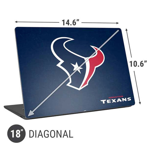 NFL Houston Texans Distressed Universal Laptop 18in (14.6 x 10.6in) Skin