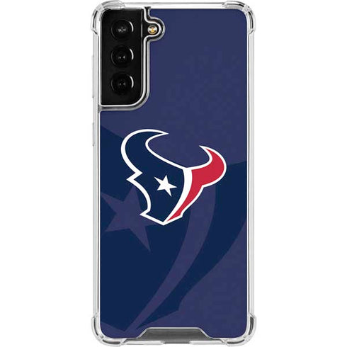 NFL Houston Texans Double Vision Galaxy S21 FE Clear Case