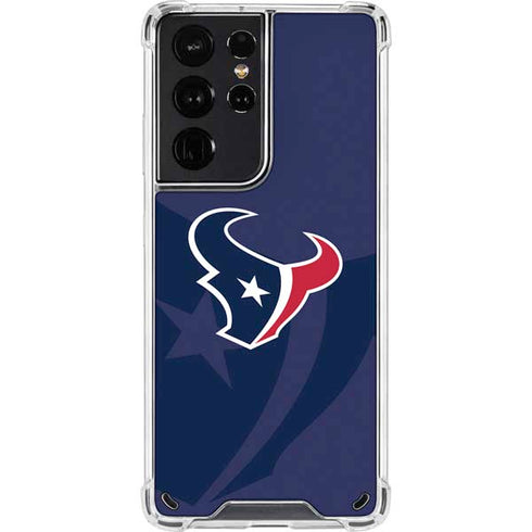NFL Houston Texans Double Vision Galaxy S21 Ultra 5G Clear Case