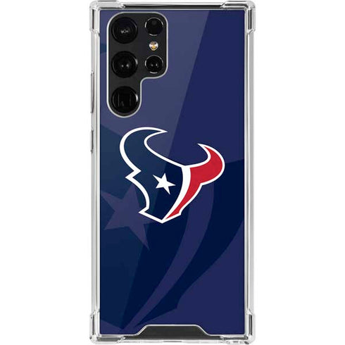 NFL Houston Texans Double Vision Galaxy S22 Ultra Clear Case