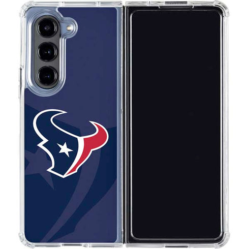 NFL Houston Texans Double Vision Galaxy Z Fold5 5G Clear Case