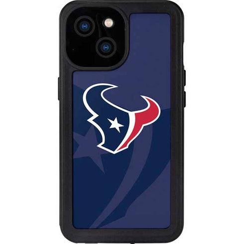 NFL Houston Texans Double Vision iPhone 13 Mini Waterproof Case