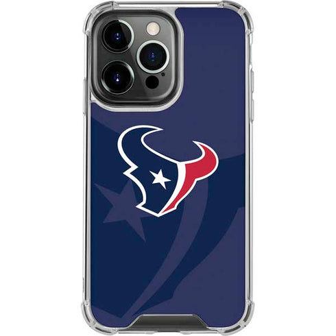NFL Houston Texans Double Vision iPhone 14 Pro Clear Case