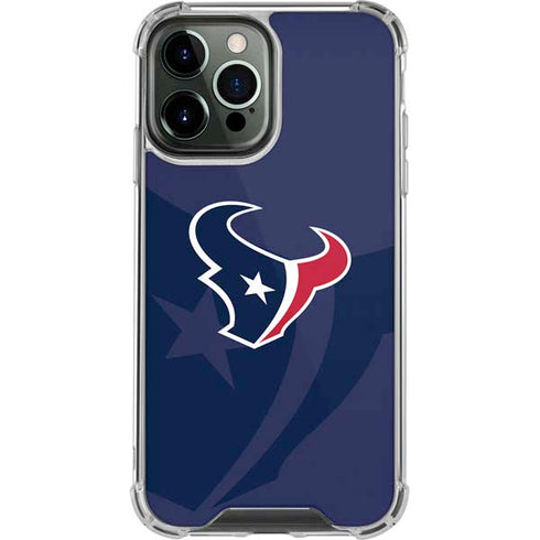 NFL Houston Texans Double Vision iPhone 14 Pro Max Clear Case