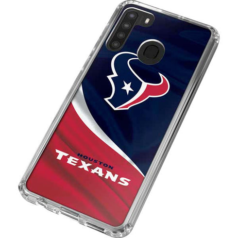 NFL Houston Texans Galaxy A21 Clear Case