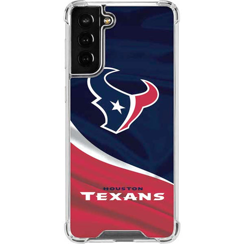 NFL Houston Texans Galaxy S21 FE Clear Case