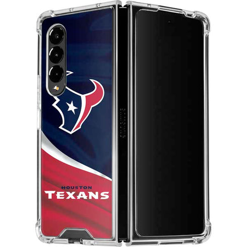 NFL Houston Texans Galaxy Z Fold4 5G Clear Case