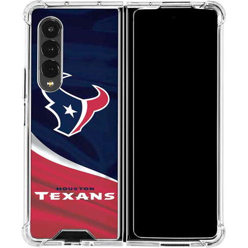 NFL Houston Texans Galaxy Z Fold4 5G Clear Case