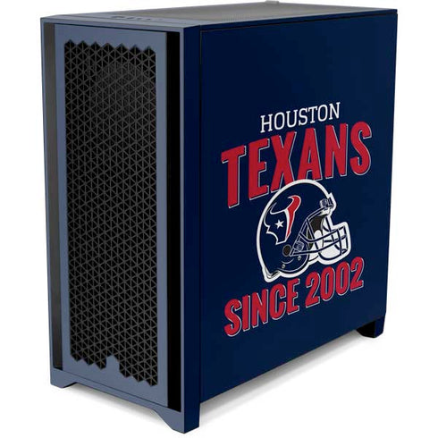 NFL Houston Texans Helmet Corsair 4000D Tempered Glass Mid-Tower ATX Case Skin