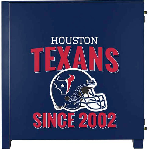 NFL Houston Texans Helmet Corsair 4000D Tempered Glass Mid-Tower ATX Case Skin