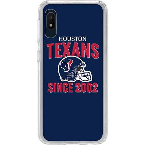 NFL Houston Texans Helmet Galaxy A10e Clear Case