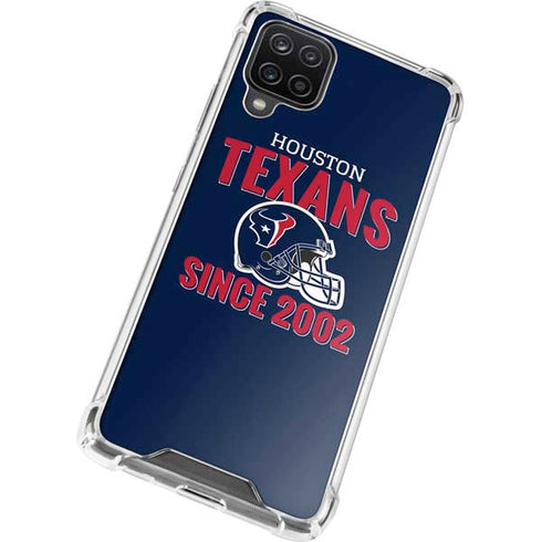 NFL Houston Texans Helmet Galaxy A12 Clear Case