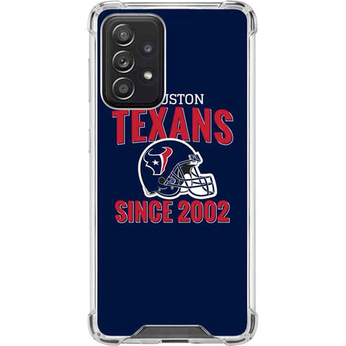 NFL Houston Texans Helmet Galaxy A52 5G Clear Case