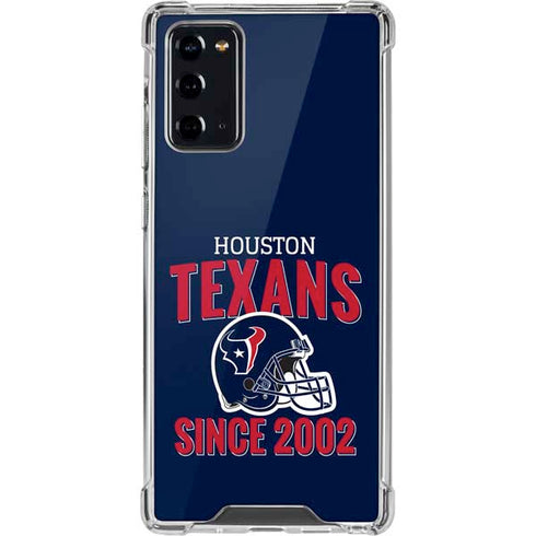 NFL Houston Texans Helmet Galaxy Note20 5G Clear Case