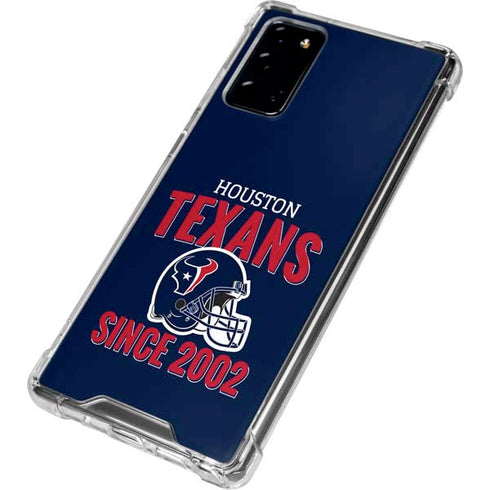 NFL Houston Texans Helmet Galaxy Note20 5G Clear Case