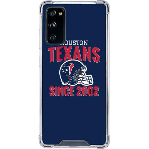 NFL Houston Texans Helmet Galaxy S20 FE Clear Case