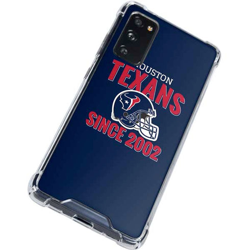 NFL Houston Texans Helmet Galaxy S20 FE Clear Case