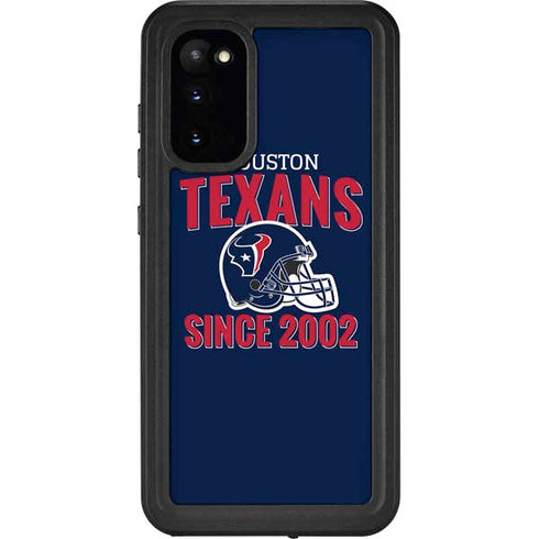 NFL Houston Texans Helmet Galaxy S20 Waterproof Case
