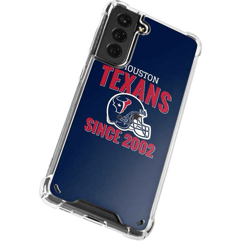 NFL Houston Texans Helmet Galaxy S21 5G Clear Case