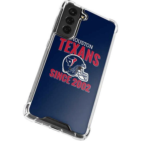 NFL Houston Texans Helmet Galaxy S21 FE Clear Case