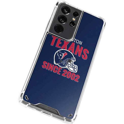 NFL Houston Texans Helmet Galaxy S21 Ultra 5G Clear Case