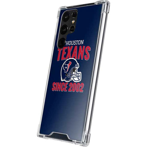 NFL Houston Texans Helmet Galaxy S22 Ultra Clear Case