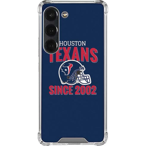 NFL Houston Texans Helmet Galaxy S23 Clear Case