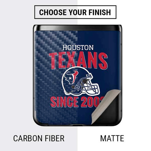 NFL Houston Texans Helmet Galaxy Z Flip Skin