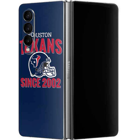 NFL Houston Texans Helmet Galaxy Z Fold4 5G Skin