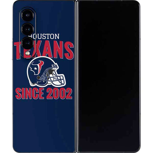 NFL Houston Texans Helmet Galaxy Z Fold4 5G Skin