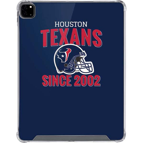 NFL Houston Texans Helmet iPad Pro 12.9in (2020) Clear Case