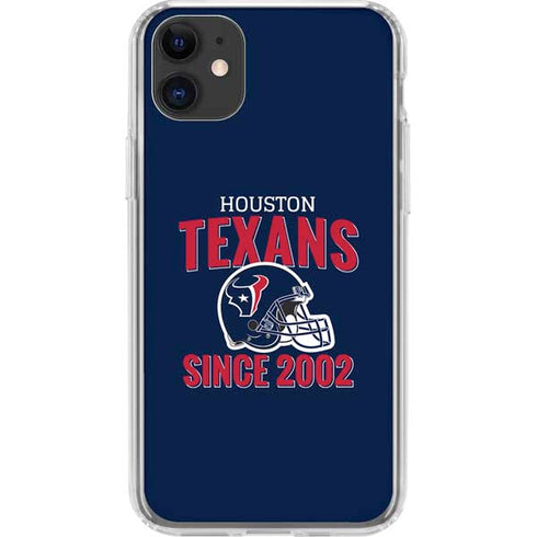 NFL Houston Texans Helmet iPhone 11 Clear Case