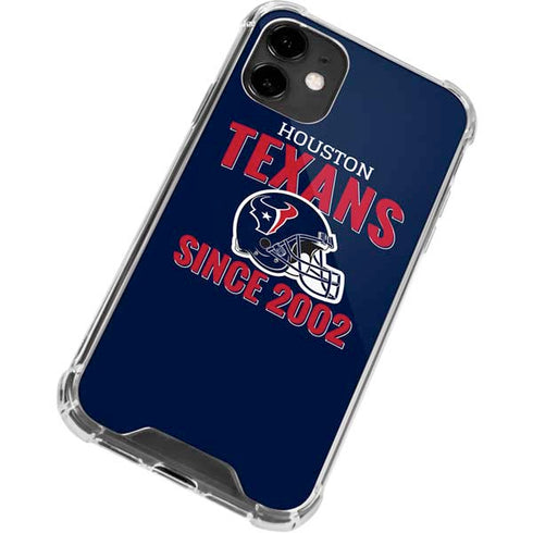NFL Houston Texans Helmet iPhone 12 Mini Clear Case