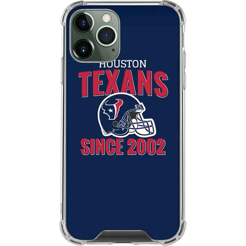 NFL Houston Texans Helmet iPhone 12 Pro Clear Case